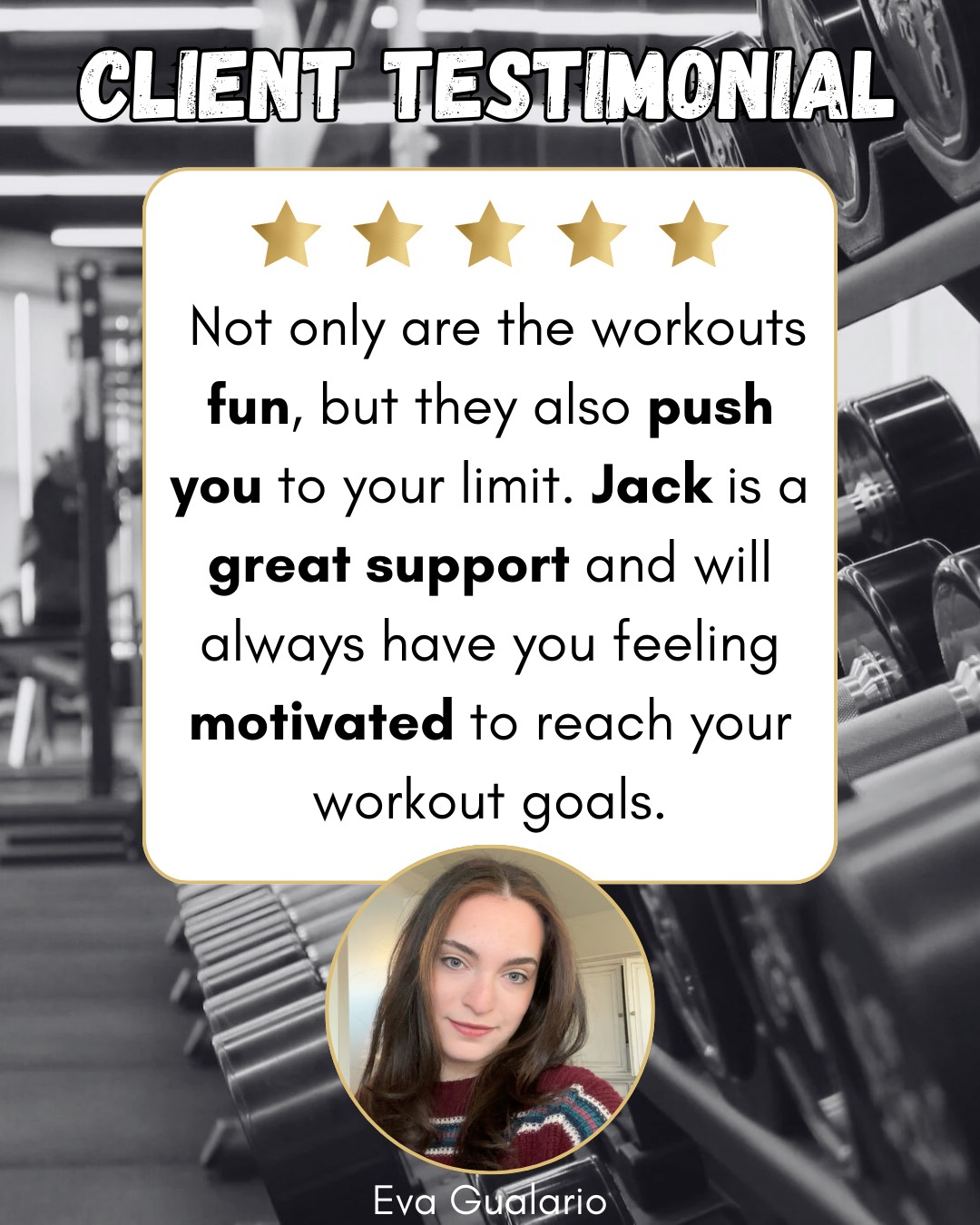 Client testimonial from Eva Gualario