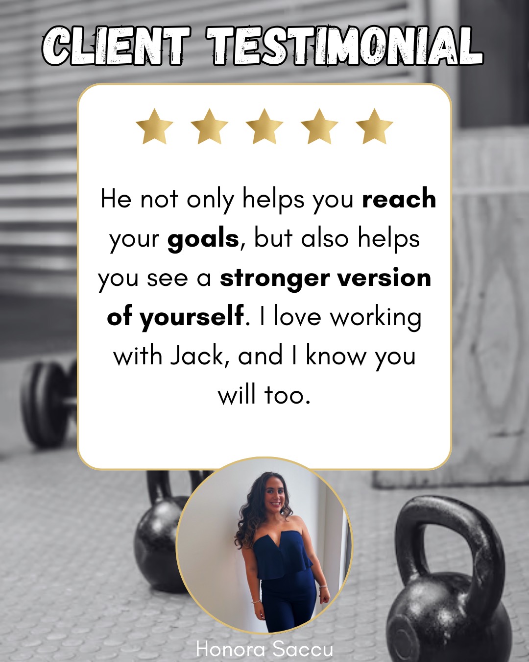 Client testimonial from Honora Saccu